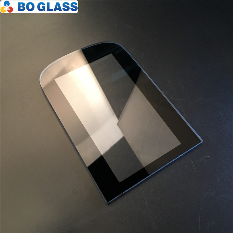 Decorative Black Painted tempered Glass Building Paint Glass