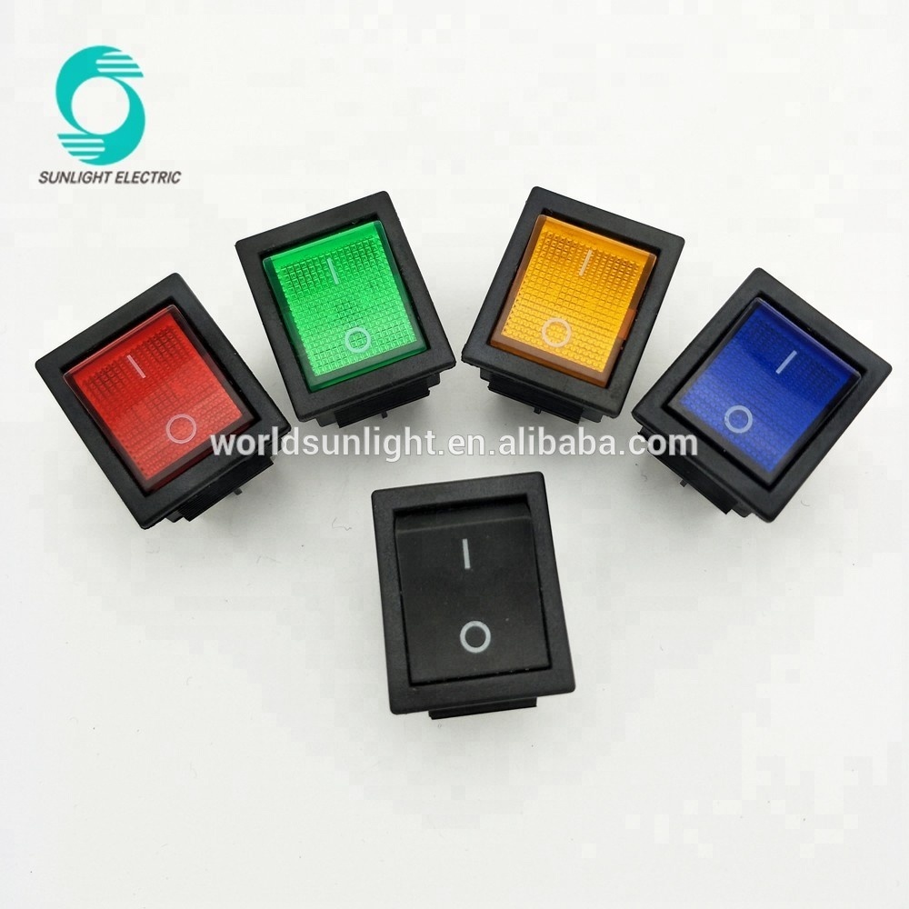 KCD2 series on off on 3 way 6 pin t85 illuminated rocker switch