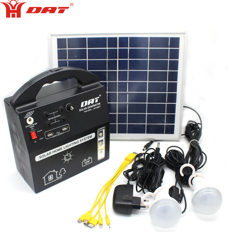 AT-8207 high power solar lighting system kits for outdoor and emergency  light 20w Mini Solar energy System kits