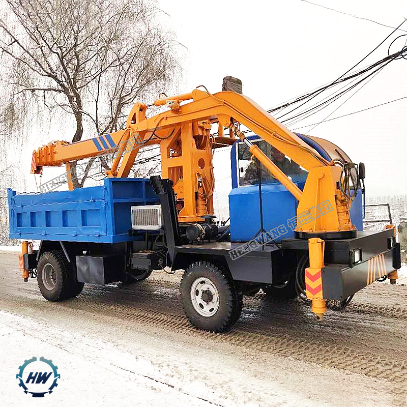 Dump Truck mounted excavator