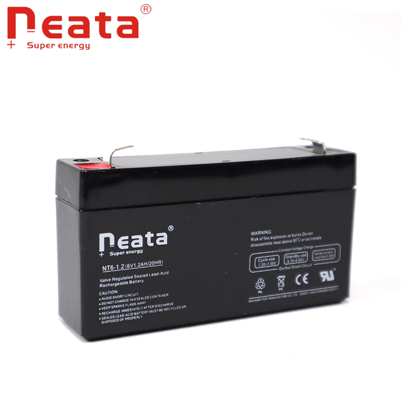 6V1.2Ah rechargeable valve regulated sealed lead acid battery for Emergency lights