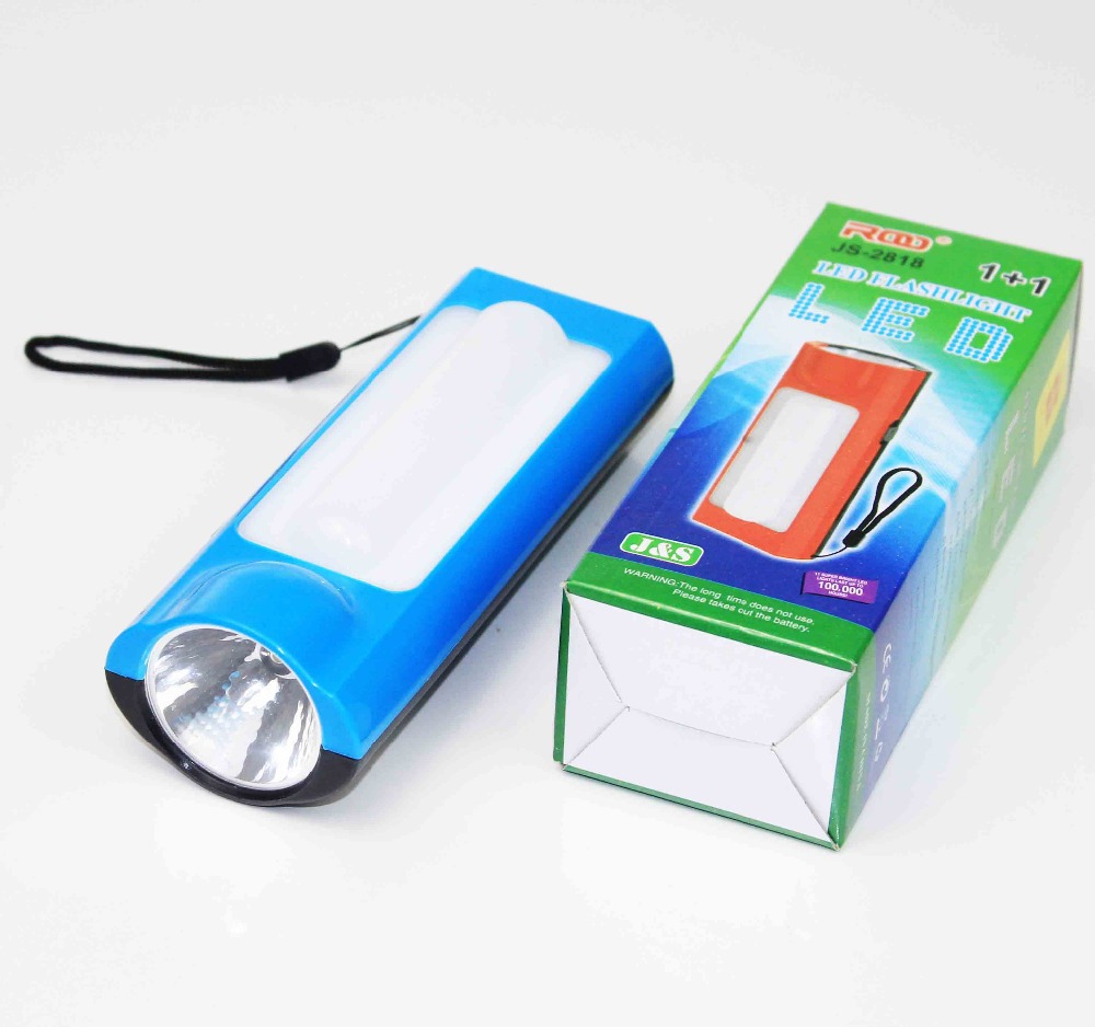 JS-2818 AA batteries led flashlight plastic tube torch