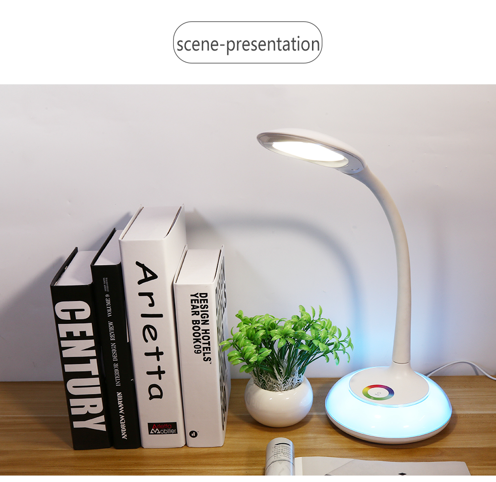 Modern flexible kids led reading light 5v adjustable eye protection study desk lamp with atmosphere light