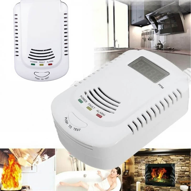 Factory price smart combustible methane gas leak leakage detector with led display