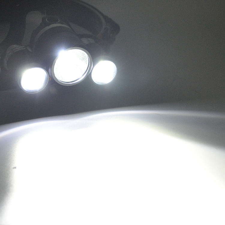 Brightest Outdoor Rechargeable LED Headlamp 2000 Lumens Waterproof 3 XML-T6 LED Focus Head lamp