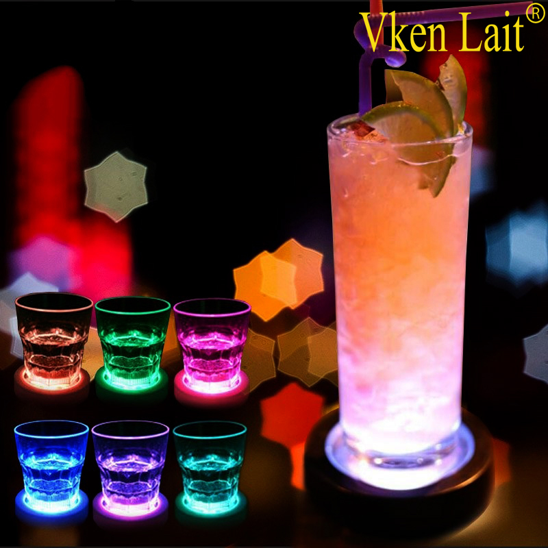 high quality led light crystal base with leds for wine