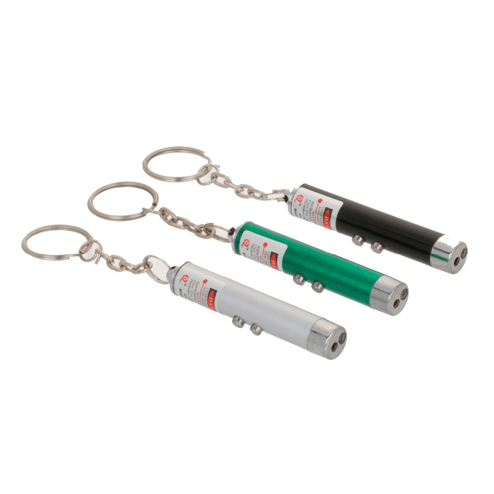 1LED +1 Blue Light+ 1Red Laser Torch Keychain Gift Torch Party Flashlight