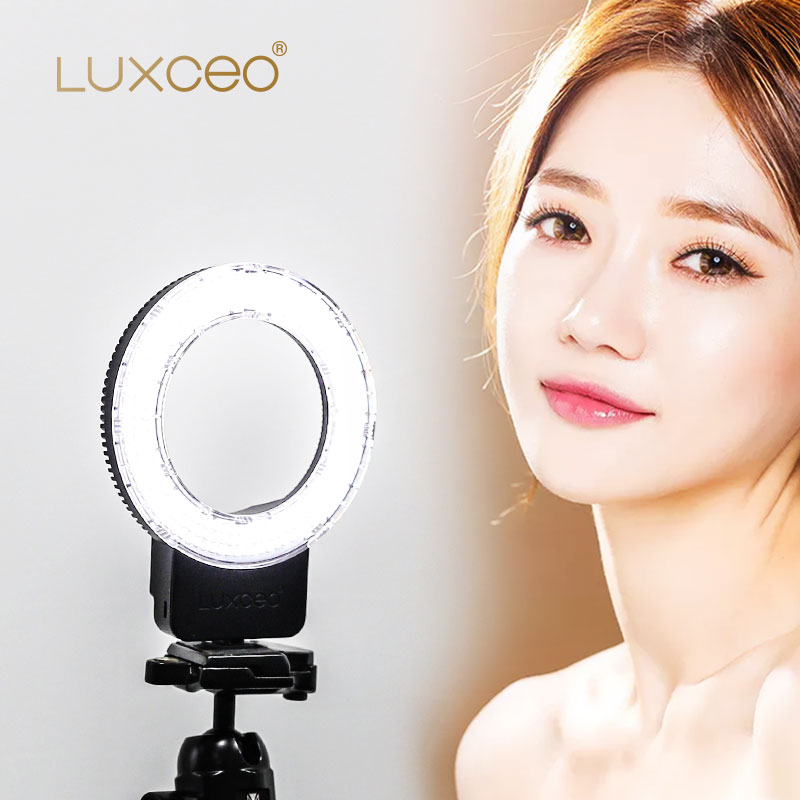 LUXCEO P01 New Design 3000K to 6000K Portable Photography Ring Soft Light for Camera