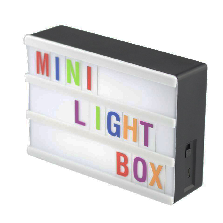 A6 New Home Decorative magnet LightBox Sign With 90PCS Color Letters (Black)