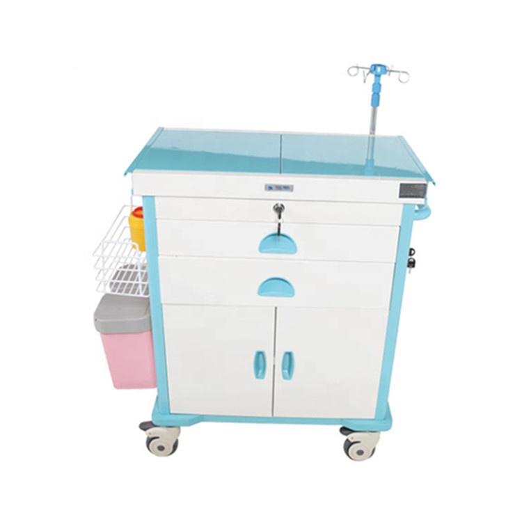 durable Portable Emergency Medical Cart Mobile clinical drug trolley