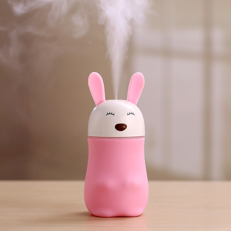 2018 New rabbit and bear cool mist home cartoon humidifier with LED night light