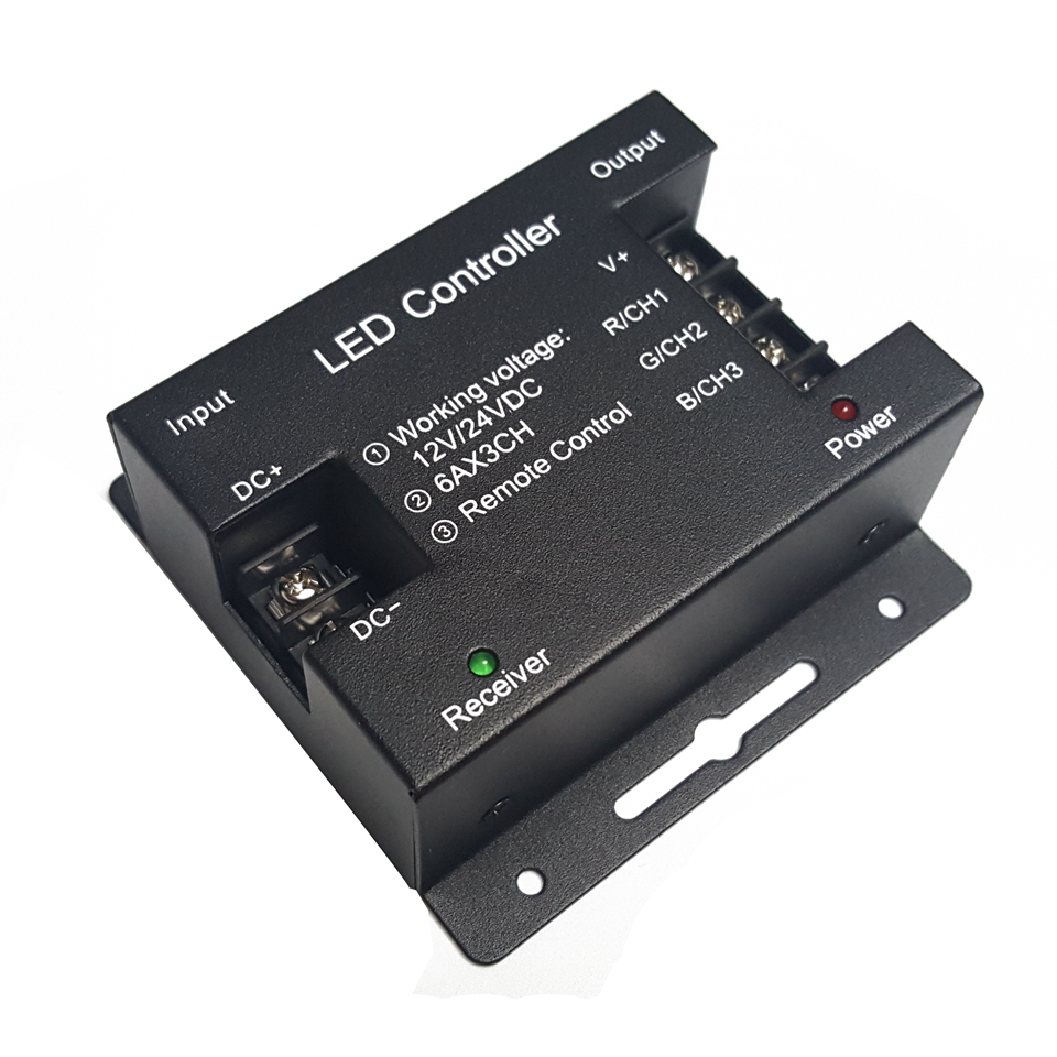 wholesale DC12-24V 6Ax3channel 18A RF Wireless Touch RGB controller Touch Panel led dimmer for led strip light tape