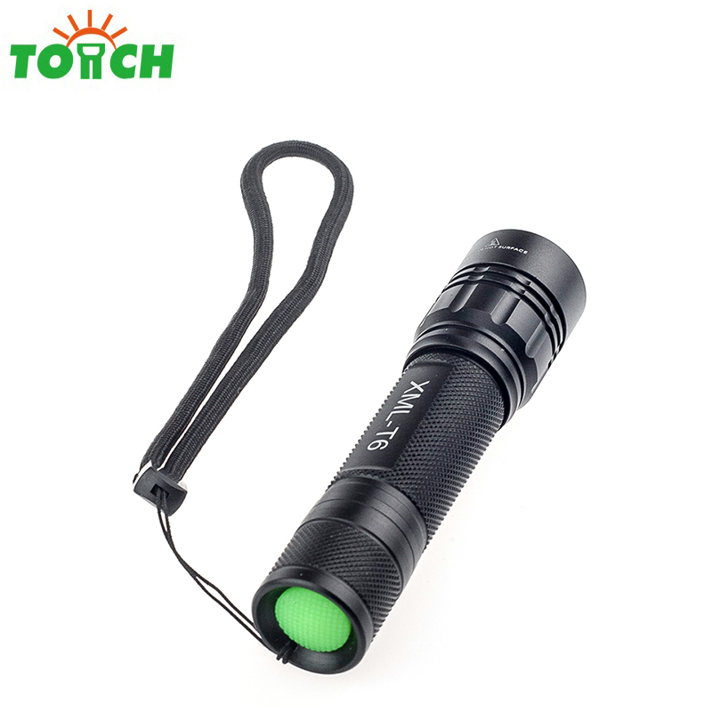 Portable mini aluminium body waterproof led torch flashing light