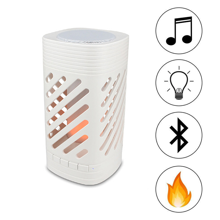 Flame atmosphere wireless speaker rechargeable led touch night light