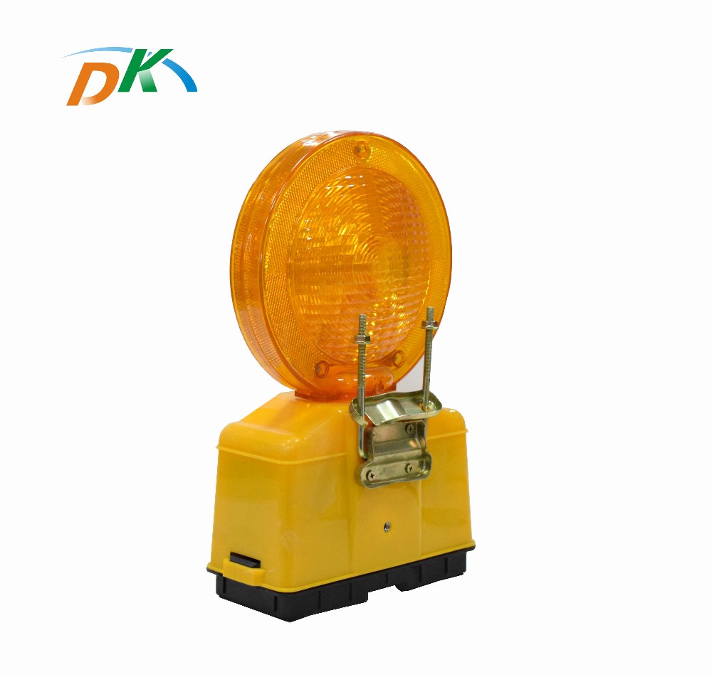 DK Amber Plastic Blinking Led Battery Barricade Warning Light