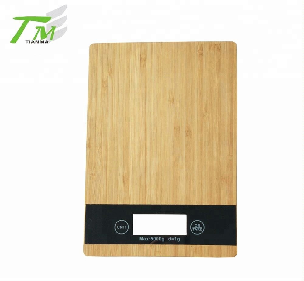 Electronic food scale platform bamboo scale digital kitchen scale