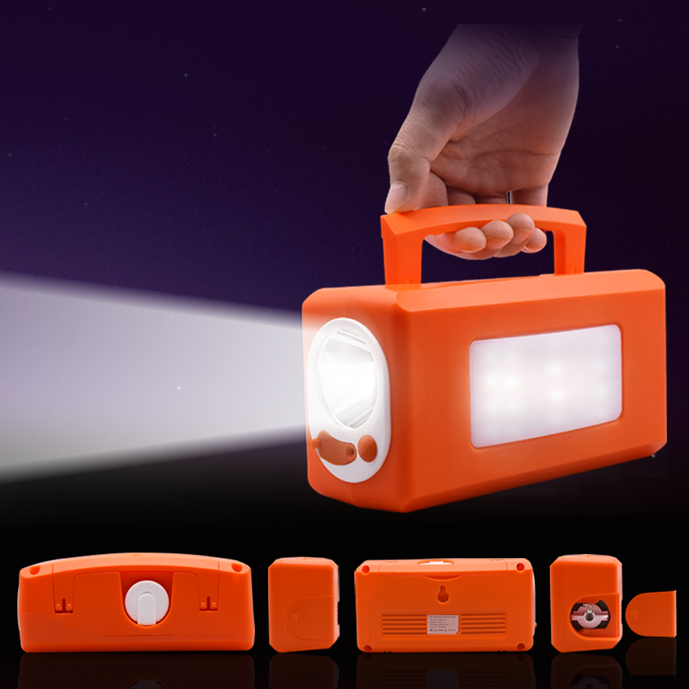 exclusive design orange ABS shell 2in1 lamps SMD2835 1W led work light flashlights powered by salt water and seawater