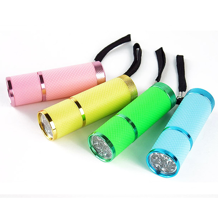 Mini Cheap LED Flashlight Aluminum 9Led flashlight 3*AAA battery flashlight