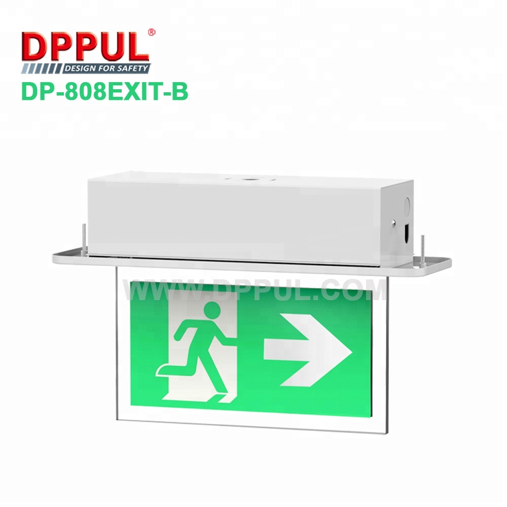 Double-sided acrylic ceiling embedded emergency indicator exit Sign lighting