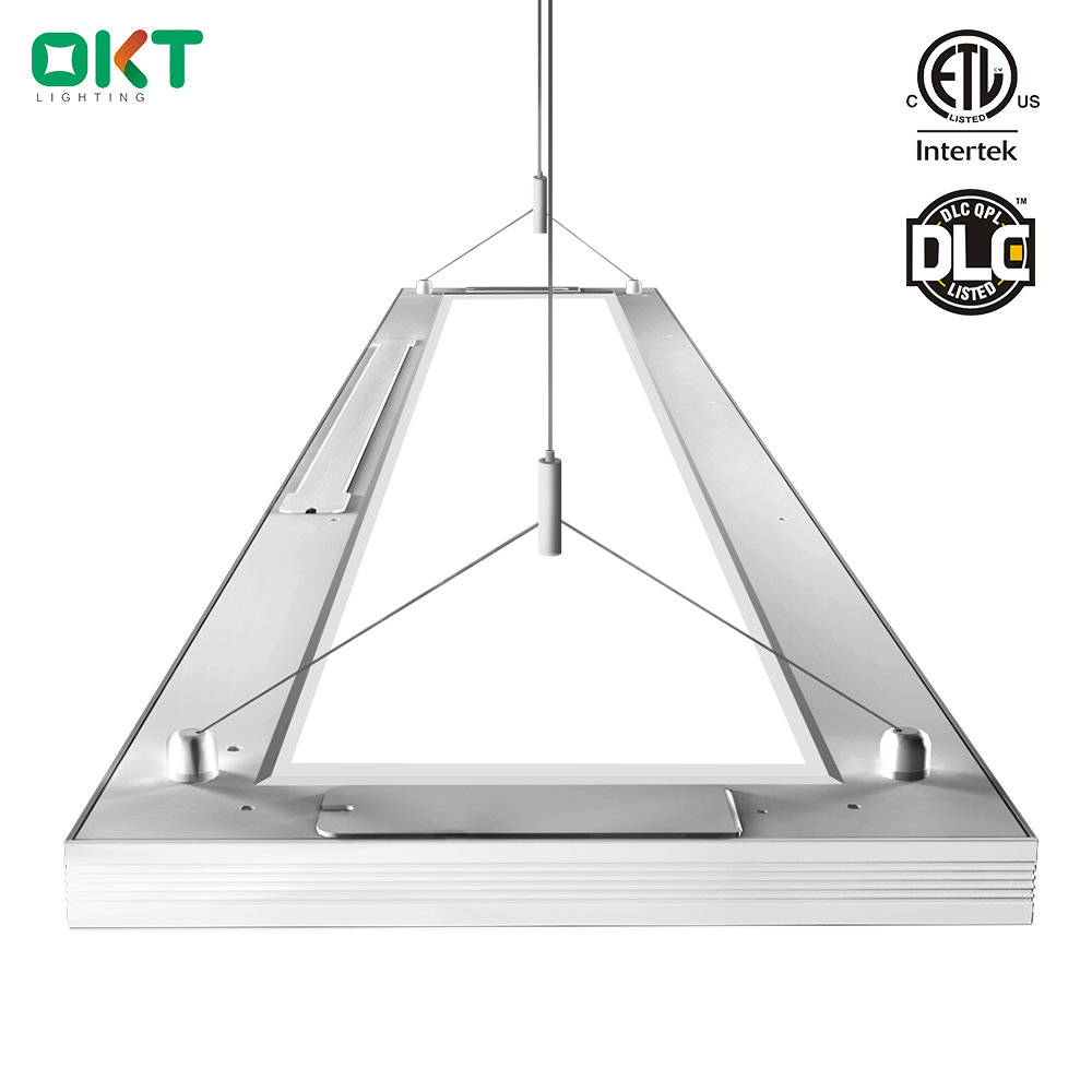 80W 105lm/w 55% downlight and 45% uplight dimmable pendant LED panel light for office