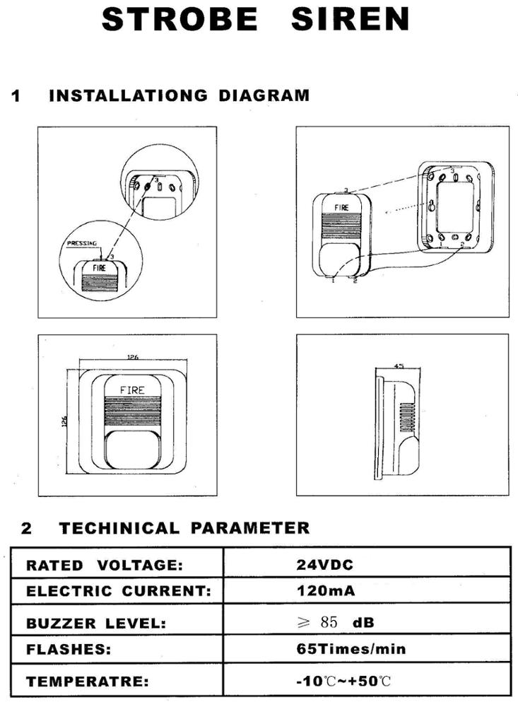 Best prices Wall mounted fire alarm sounder strobe for household building