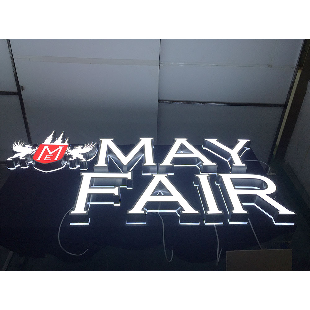 Hot sale building signage led wall sign peace sign light outdoor advertising sign acrylic signage