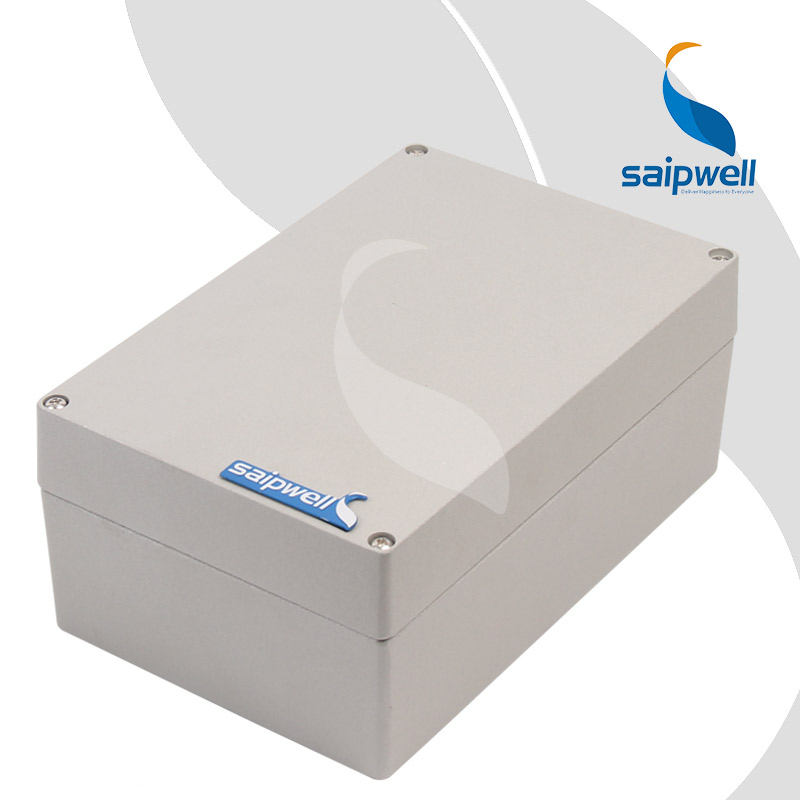 Saip/SAIPWELL factory OEM IK08 IP66 cabinet CE RoHs aluminum electrical switch waterproof box enclosure with outlet holes