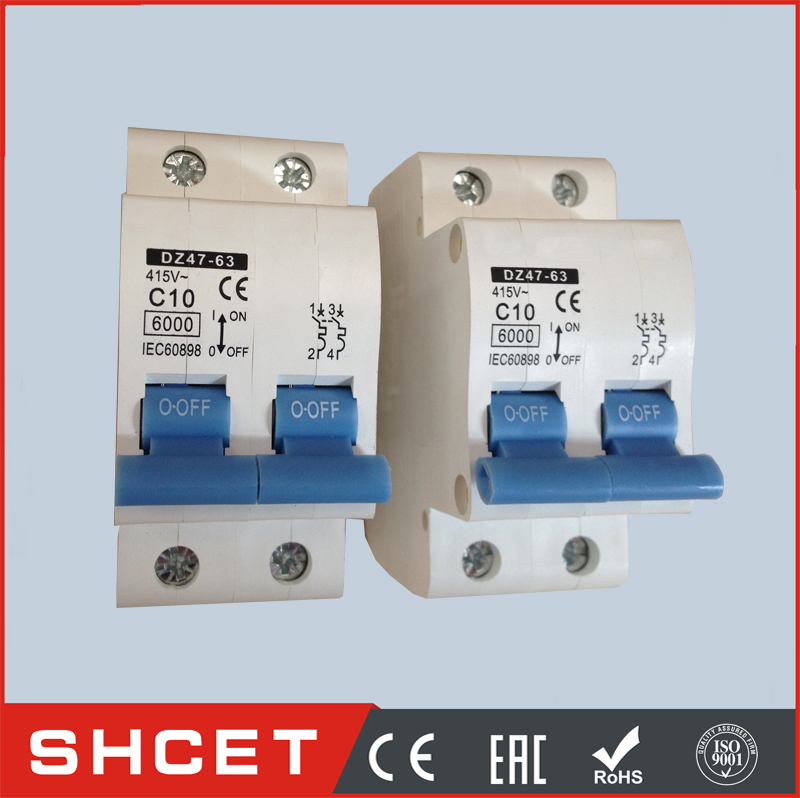 SHCET c45n dz47-63 6A to 63A mini circuit breaker mcb