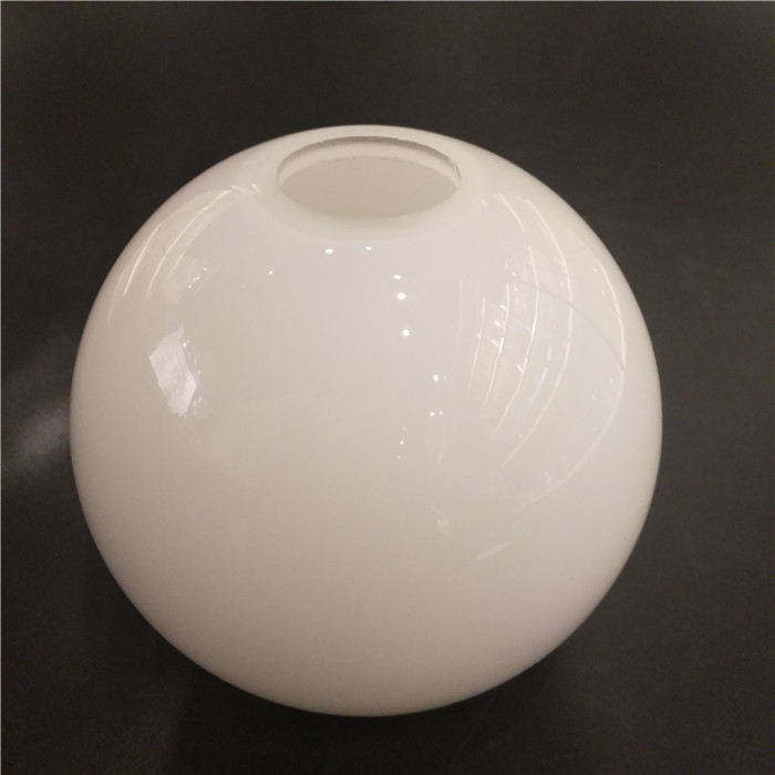 Hand Blown Customized Opal White Globe Glass Lamp Shade