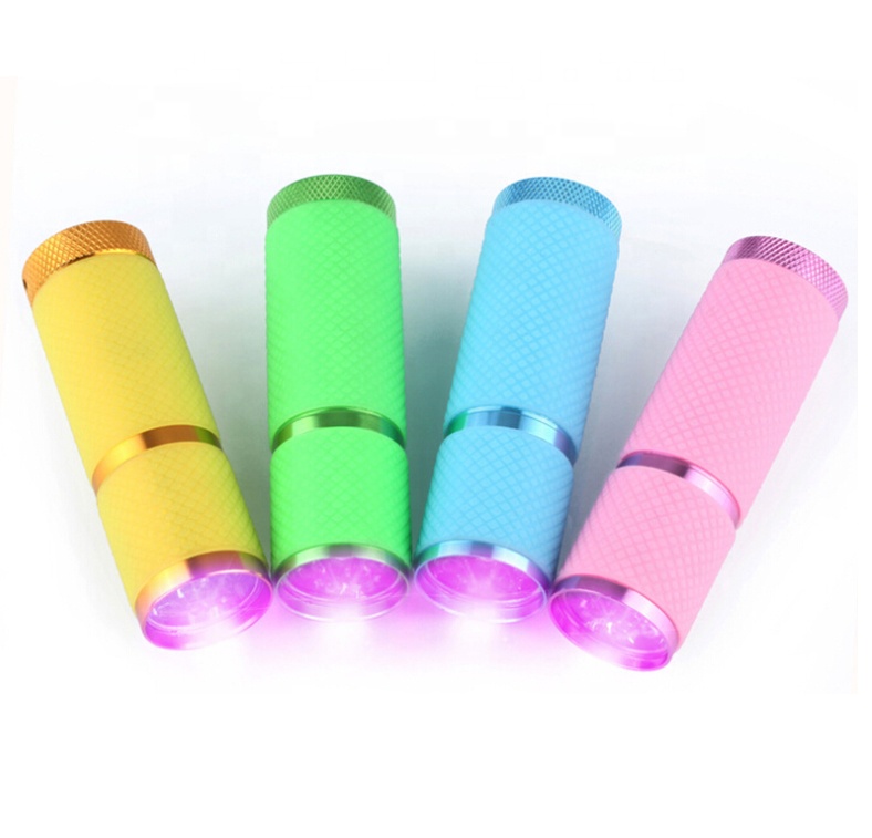 Professional Portable UV light 9 led lantern Flashlight  Mini Nail Dryer Torch