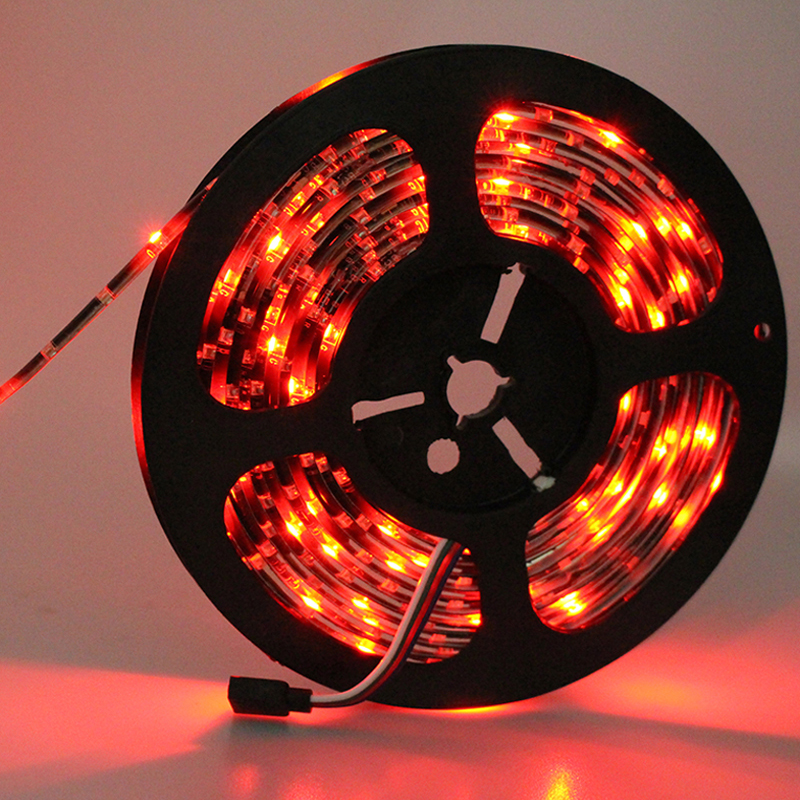Black PCB LED rgb Strip 5m 5050 DC12V PCB IP20 60LEDs/m led RGB strip