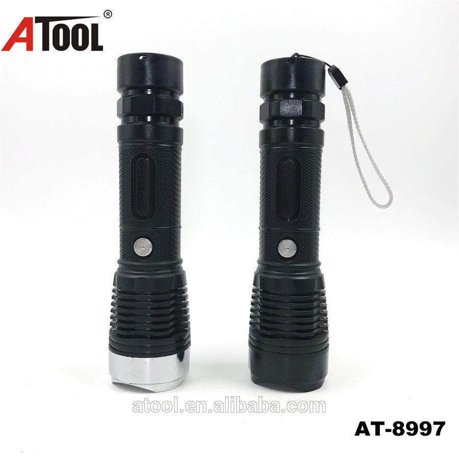 AT-8998 plastic torch rechargeable led flashlight