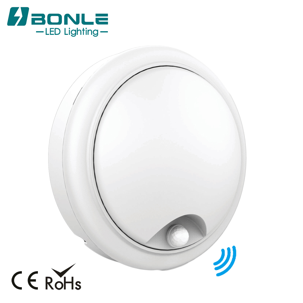 Outdoor Round Bulkhead Ceiling Light Fittings With Pir Sensor Fixtures UK Wall LED Oval Outside