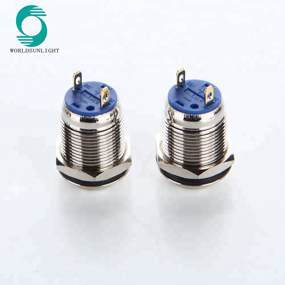 12mm high flat Momentary Stainless Steel small auto Pushbutton Switch