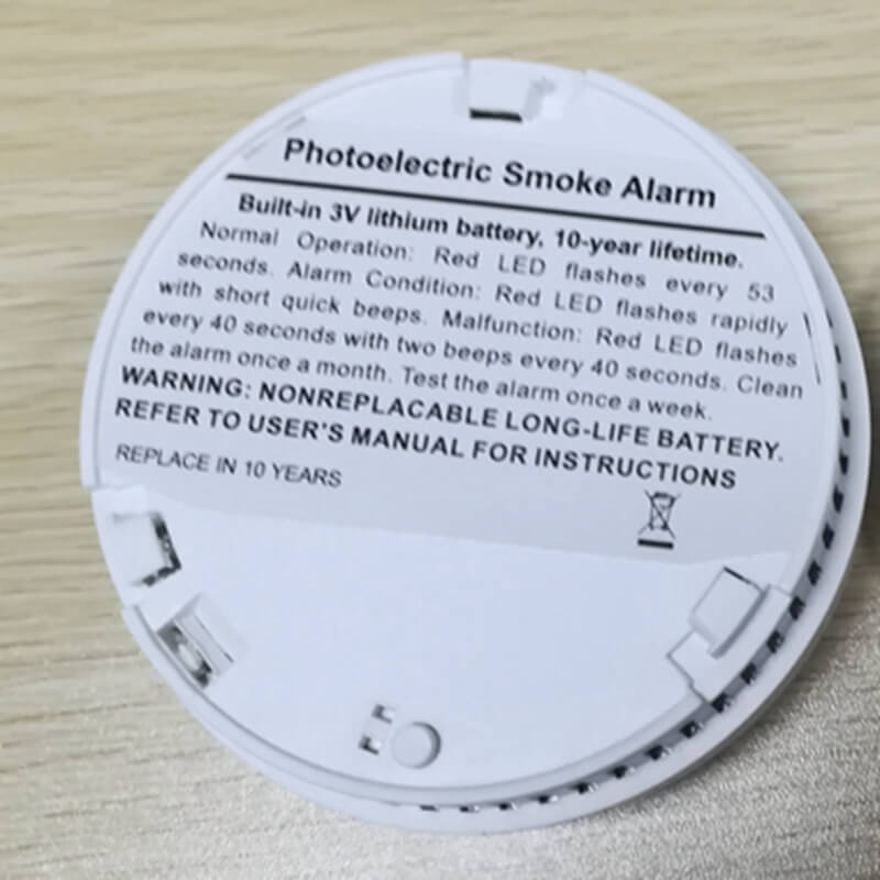 10 year sealed lithium battery fire alarm photoelectric smoke alarms