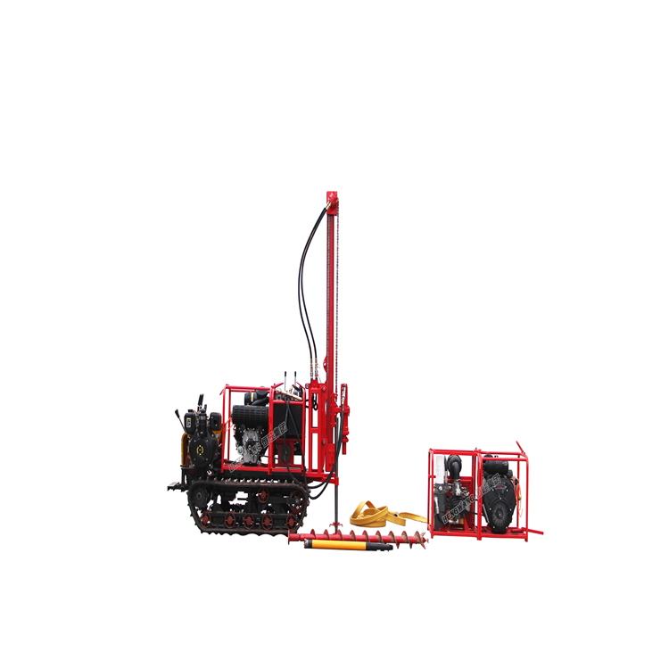 Portable Small Crawler Type Pneumatic drill rig , geological exploration core  sample drilling rig