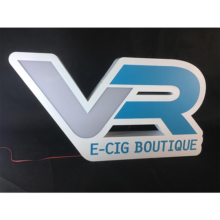 custom 3d metal channel letter trim cap led illuminated letter logo coating illuminated back lit and front lit led letter sign