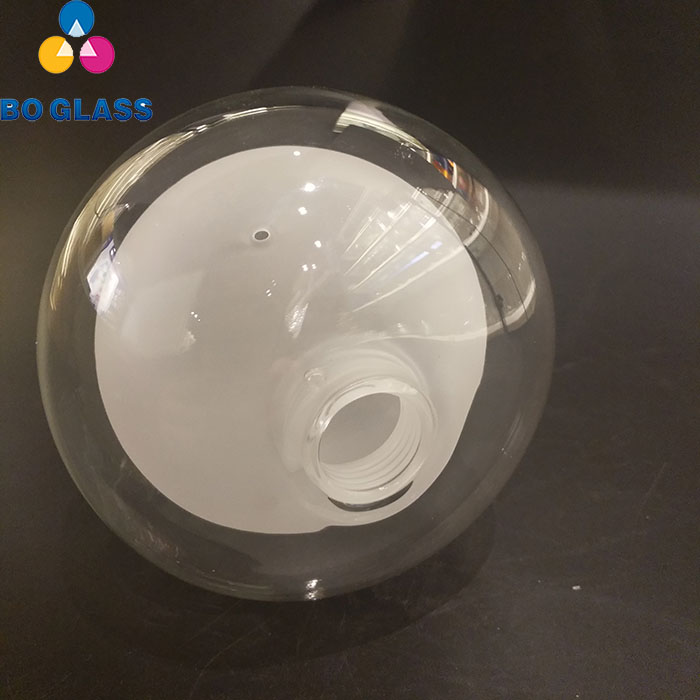 Hand made borosilicate glass inside g9 screw transparent globe lamp shade