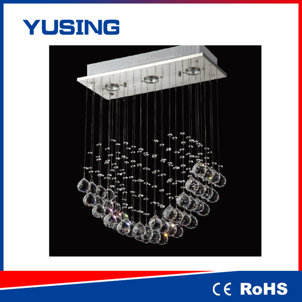Shining Bright Czech Crystal Glass Ball Parts Metal Frame Chandelier For Home Ceiling