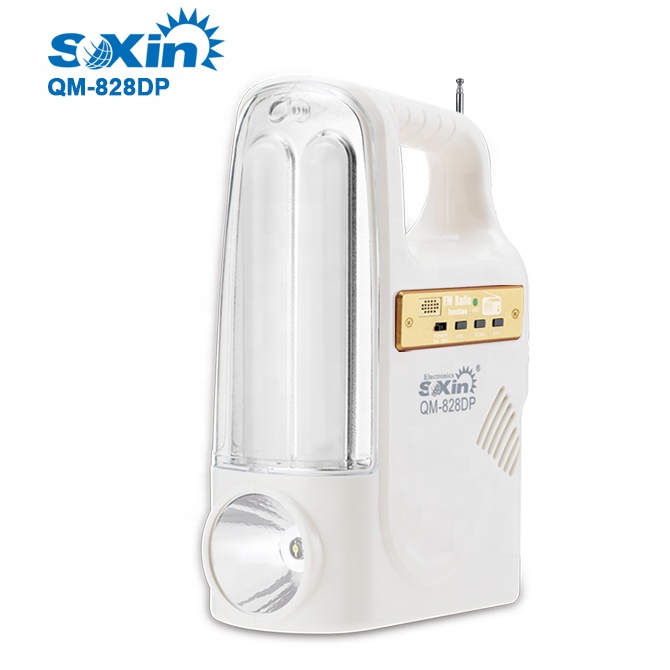 Multifunctional rechargeable emergency light with FM Radio (QM828D )