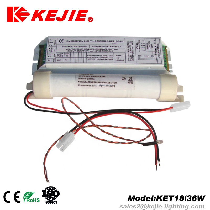 KEJIE 2018 hot sale emergency conversion kit for T8 fluorescent light