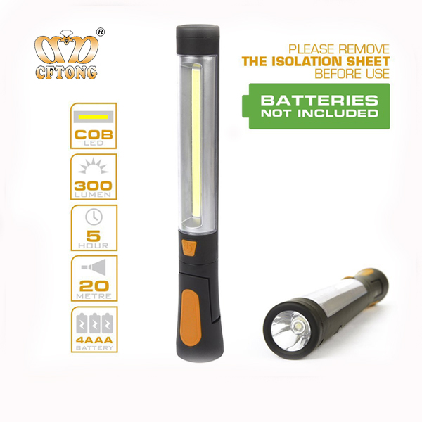 1W LED + 3W COB Work Flashlight