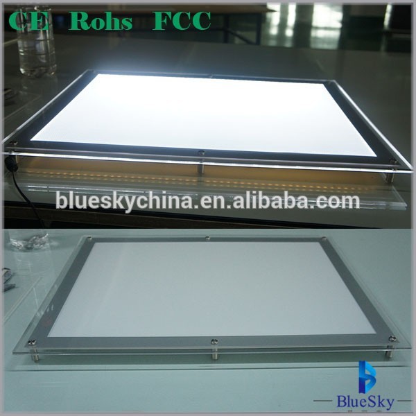 A4 .A3 size LED acrylic photo frame light box for window LED display advertising