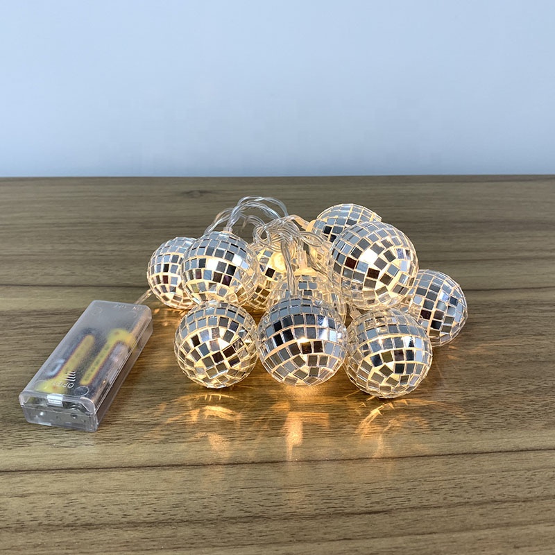 10 LED Disco  Ball String lights