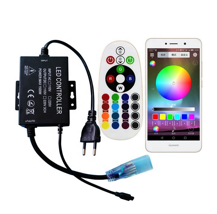 Music led Controller 1500W For 110V RGB LED Strip 5050 SMD LED Light Tape Flexible Ribbon 220V Bluetooth Controle