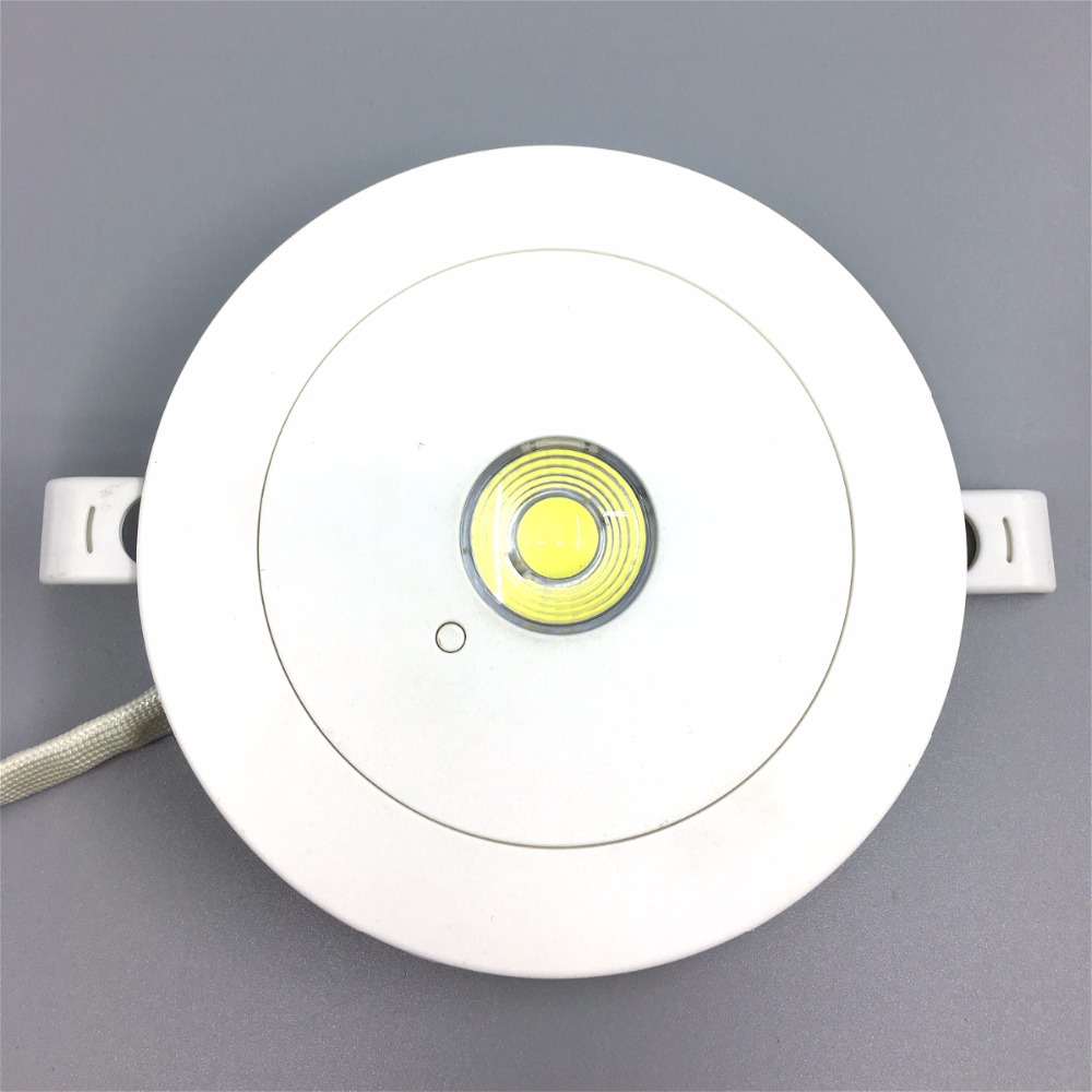 UFO round recessed mounted AC85-265V 3W led down light with emergency backup battery