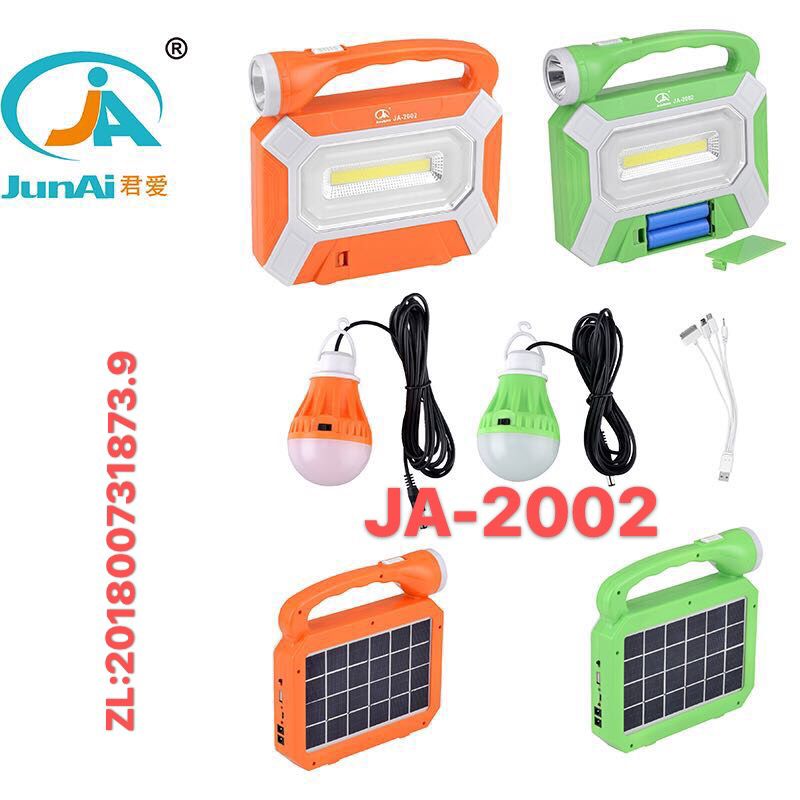 Emergency usage solar panel with light bulb solar panel for charging JA-2002