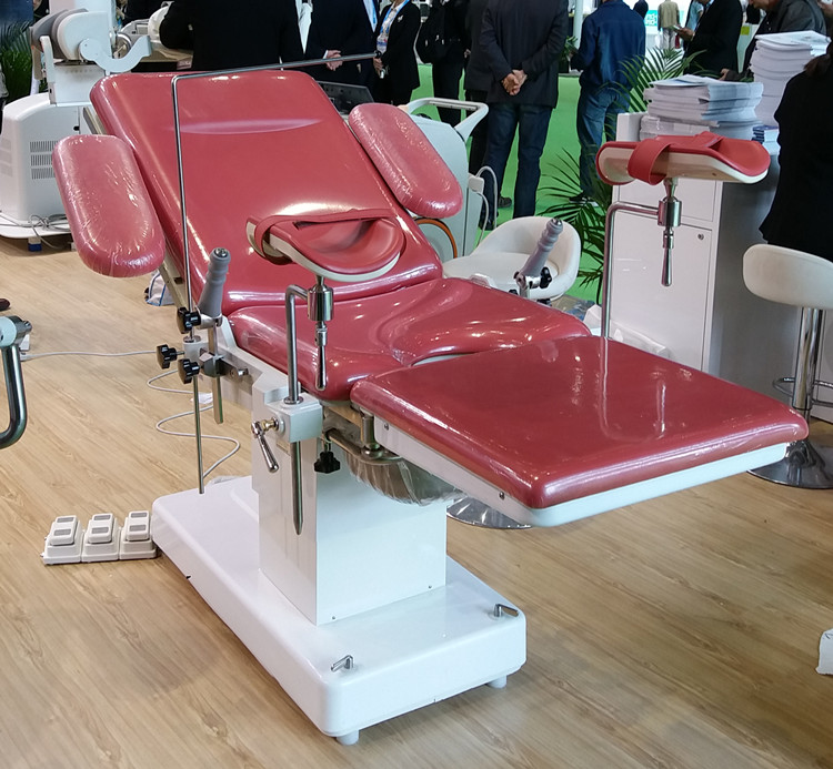 Electric gynecology chair for examination in hospital obstetric delivery bed