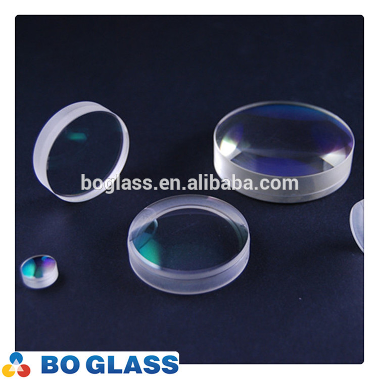 Round shape optical glass lens for lighting use