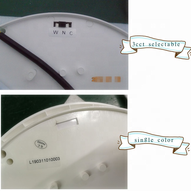 Surface mount modern quick installation led ceiling light build-in rechargeable battery led emergency light CCT adjustable